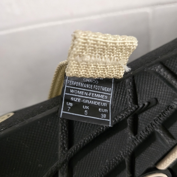 Chaco Z/2 Adjustable Strap Classic Sandals Waterproof Black White Pattern Size 7 - Picture 7 of 7